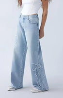 Magnífica Calças com um Lindo Laço Estampado