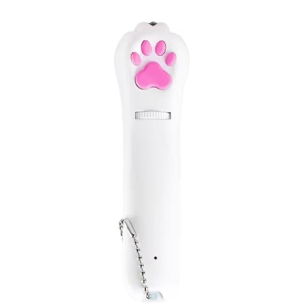 Fantástico Brinquedo Criativo e Interativo para Pets de Estimação, Ponteiro de Luz LED com 5 Padrões (Osso, Pata, Rato, Amor e Peixe), Carregamento USB, Laser Infravermelho