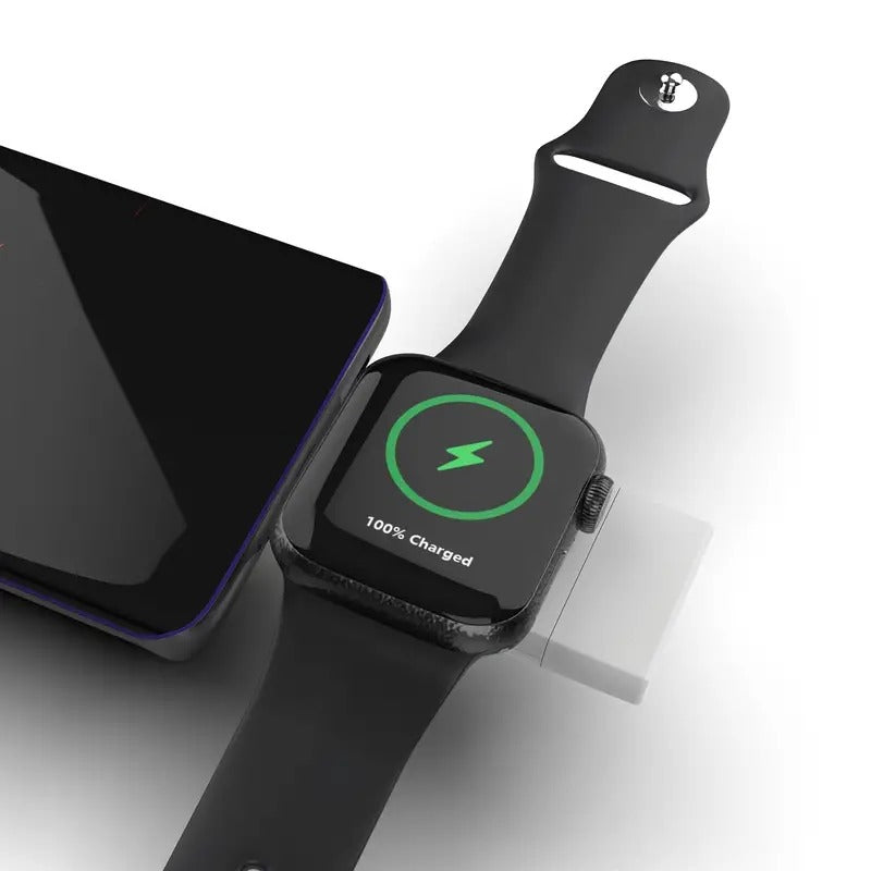 Extraordinário Carregador sem Fio Portátil 2 em 1 USB Tipo C para Apple / Samsung Galaxy Watch Galaxy Watch 5 Pro/4/3/Active 2 1 iWatch 8 7 6 5, Estação de carregamento rápido